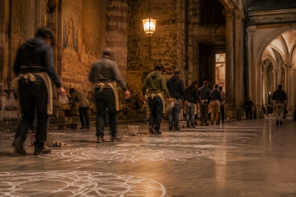 Madonnari da tutto il mondo creano opere d’arte effimere ad Assisi