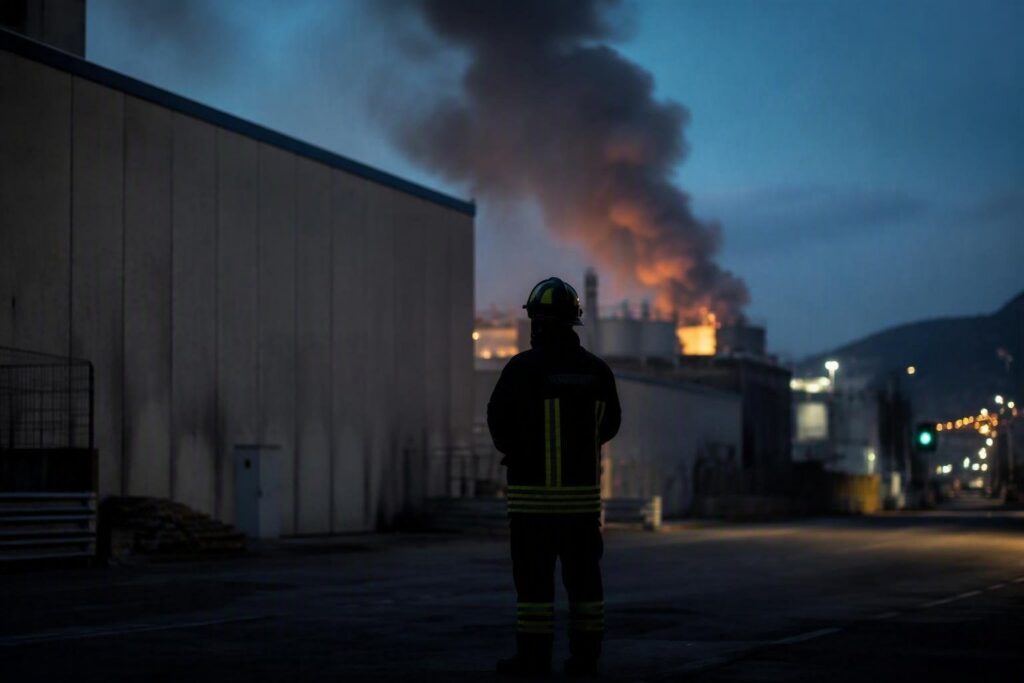 Spoleto: incendio domato all’oleificio Costa d’Oro, intervento di Arpa Umbria