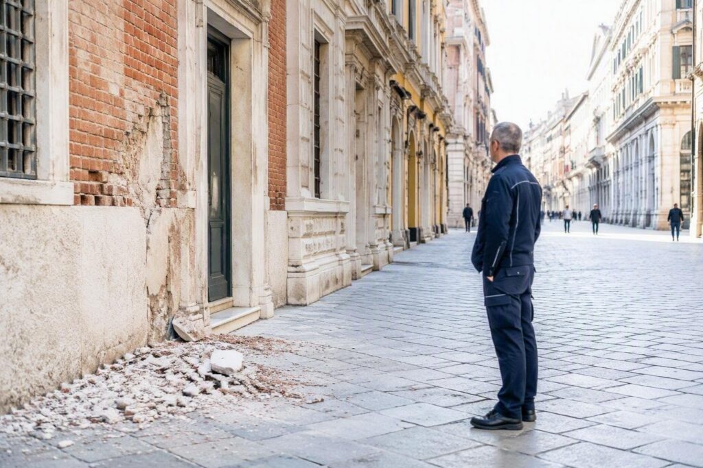 Terni, crolli in via Garibaldi: modifiche alla viabilità