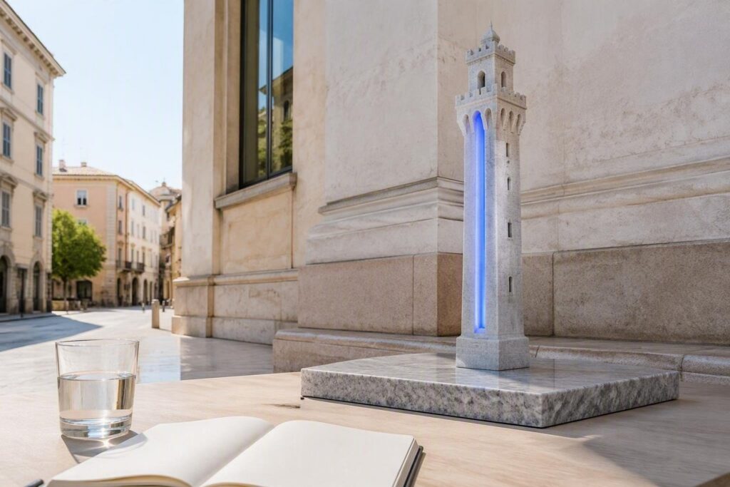 8 settembre 2026: il torrino comunale di Foligno illuminato di blu per la fibrosi cistica