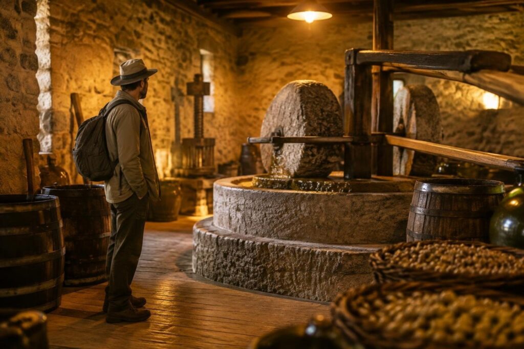 Escursione guidata tra gli ulivi di Sant’Eraclio con visita al frantoio