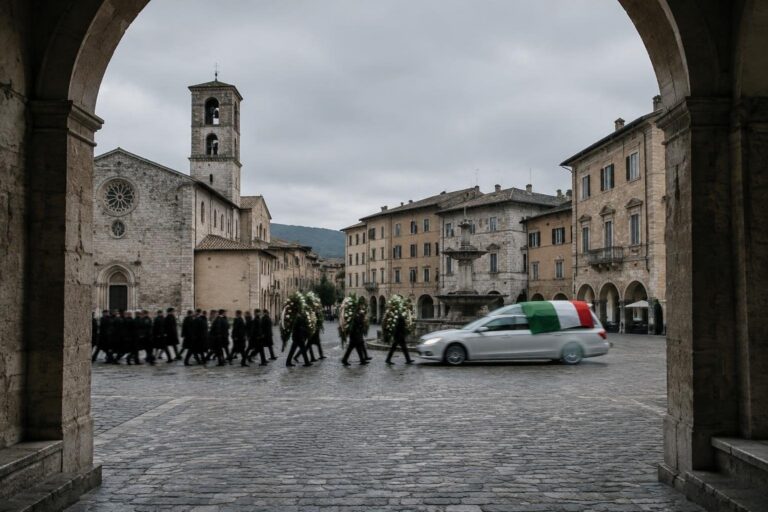 Funerali di Luciano Paolucci, padre di Lorenzo, a Foligno