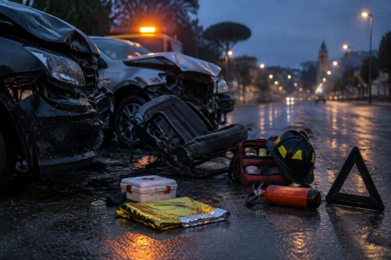 Rianimazione sul luogo dell’incidente a Santa Maria degli Angeli
