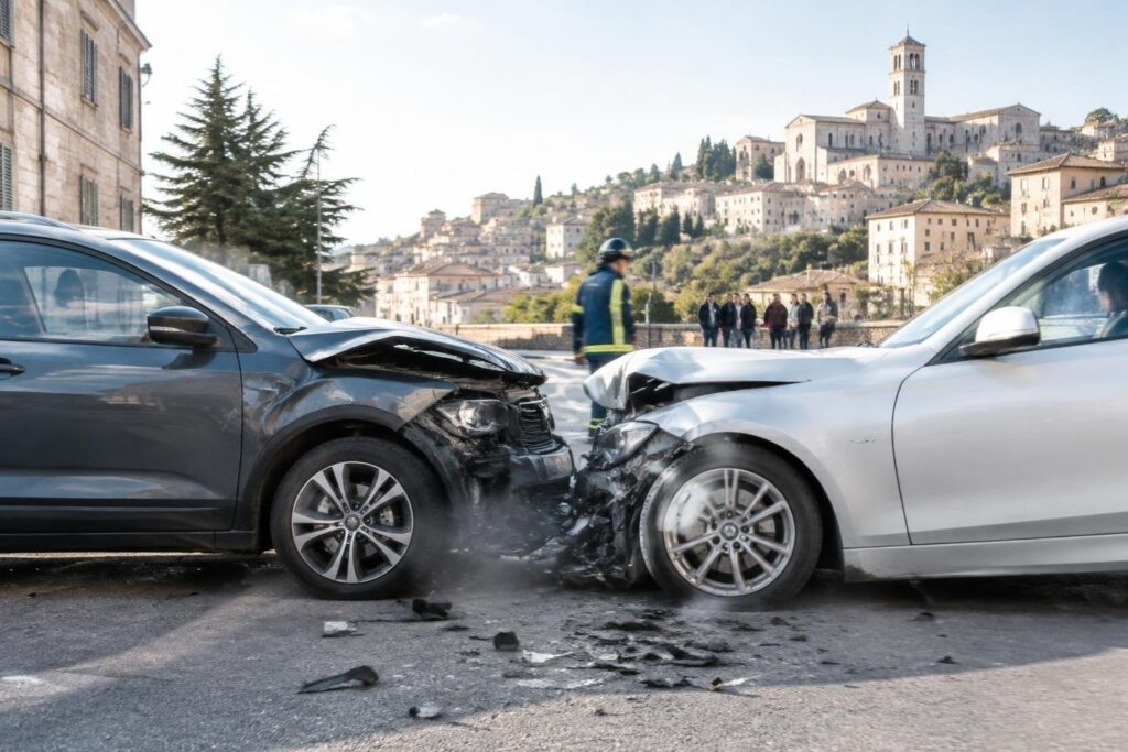 Scontro frontale a Perugia: anziano di 91 anni ricoverato in stato grave