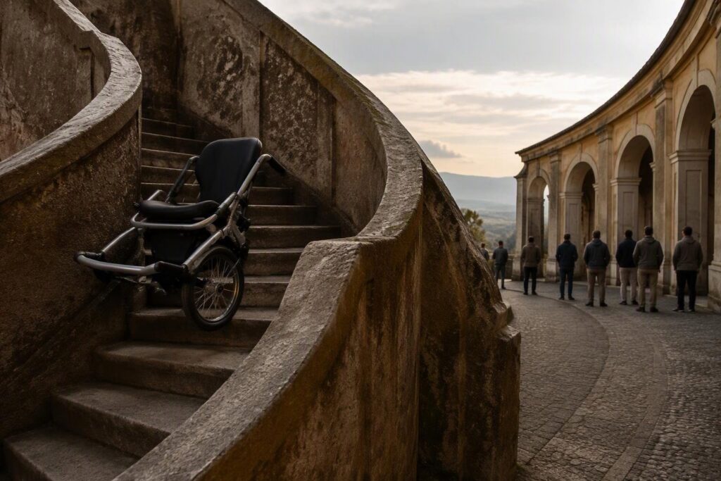 Visite in joelette al Pozzo di San Patrizio accessibilità e solidarietà