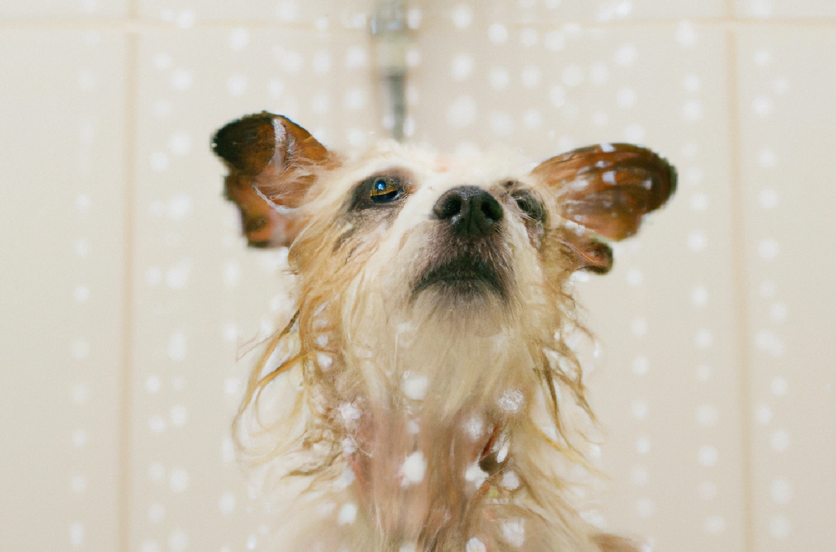 ¿Cómo bañar a un perro que tiene miedo al agua?