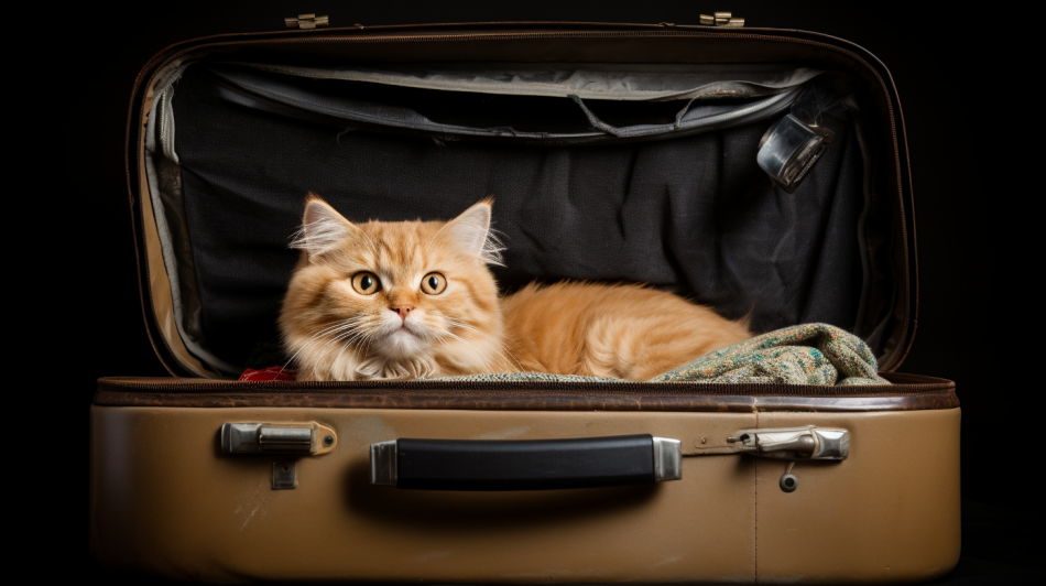 ¿Por qué el gato se mete en la maleta?