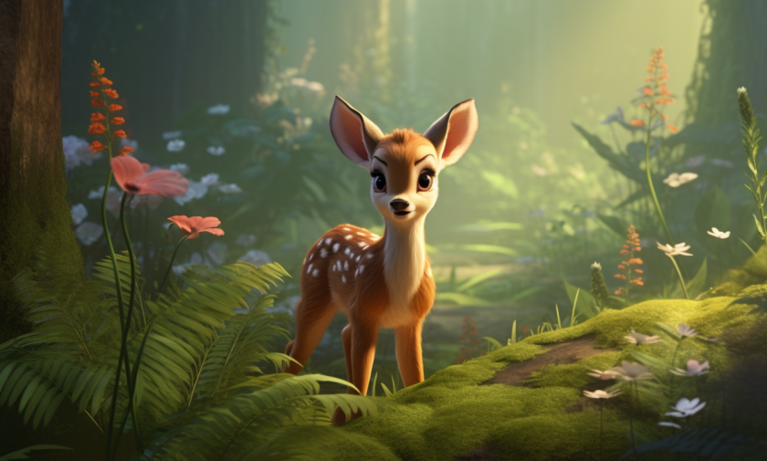 ¿Qué animales aparecen en la película Disney «Bambi»?