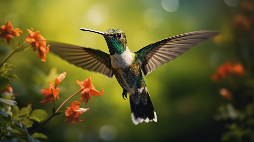 ¿Cómo se mantiene quieto el colibrí en vuelo?