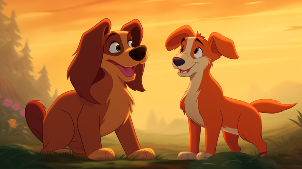 ¿Qué animales aparecen en la película «Red y Toby»?
