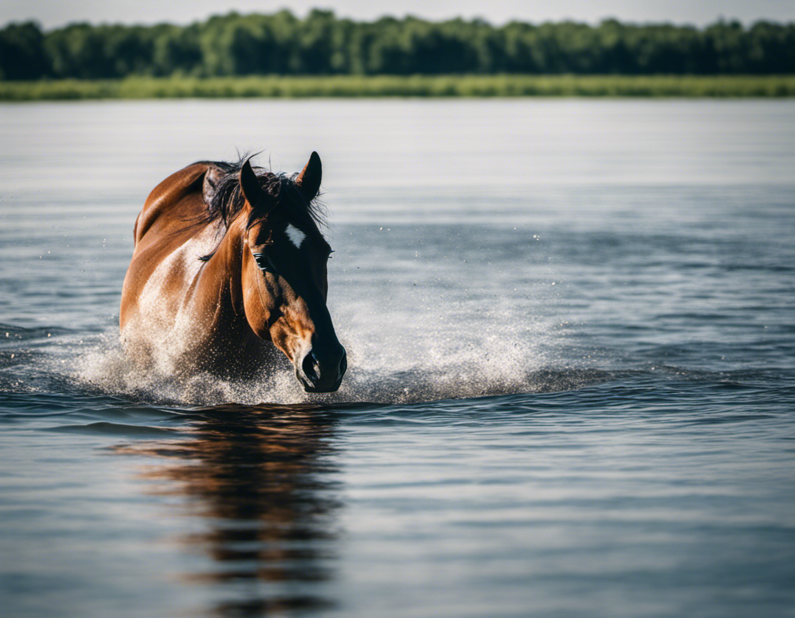 Los caballos son buenos nadadores