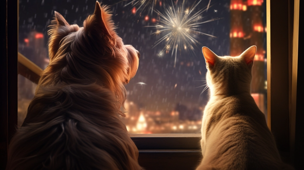 Fuegos artificiales y animales de compañía: cómo proteger a tus peludos durante las celebraciones