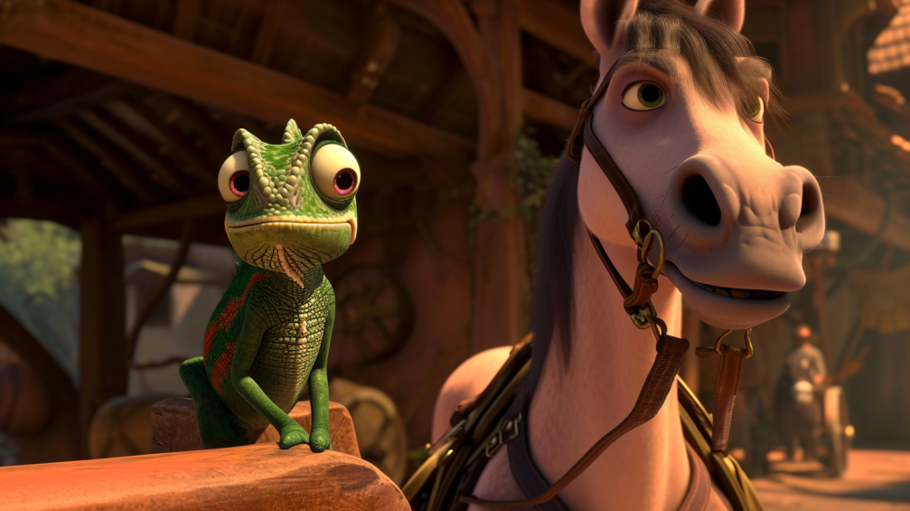 Los animales en la película Disney «Enredados»