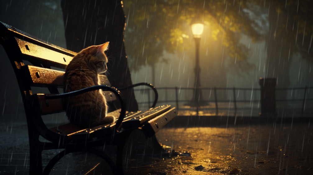 ¿Dónde se refugian los gatos cuando llueve?