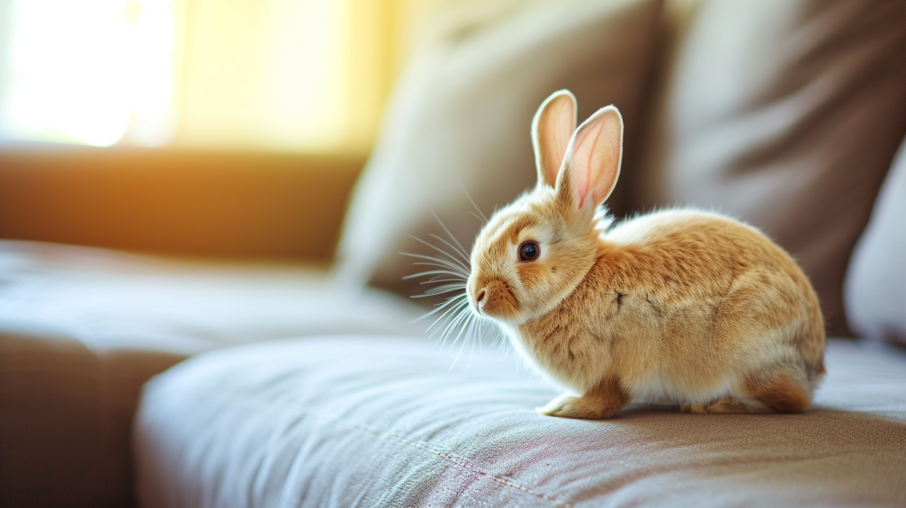 ¿Cómo alejar a un conejo del sofá?