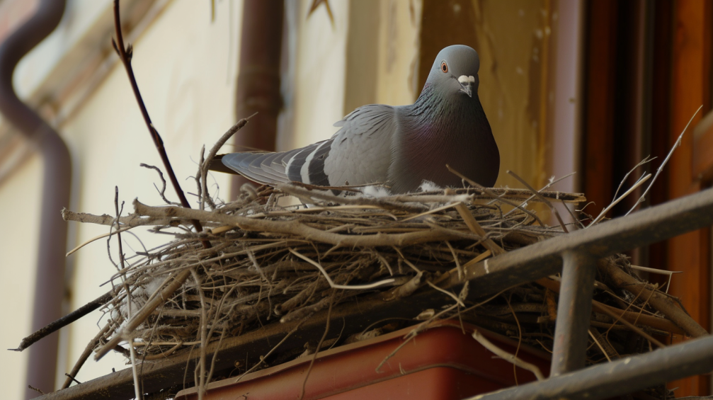 ¿Qué hacer si encuentras un nido de palomas en el balcón?