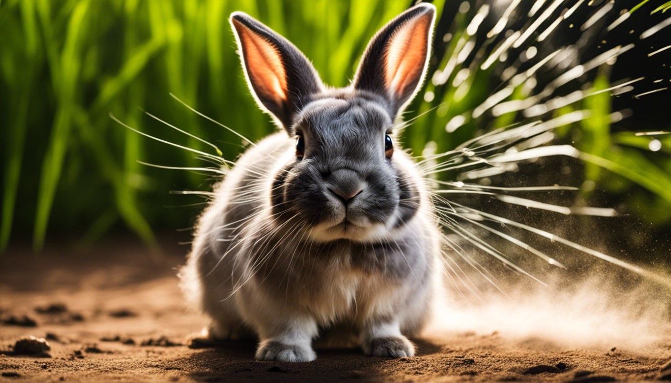 ¿Por qué el conejo orina en spray?