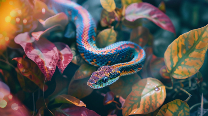 ¿Qué significa soñar con una serpiente de colores?