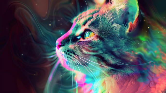 ¿Qué significa soñar con un gato de colores?