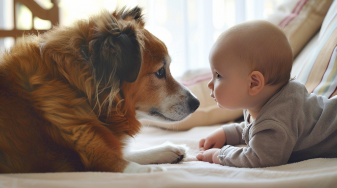 ¿Cuándo tiene celos el perro del recién nacido?