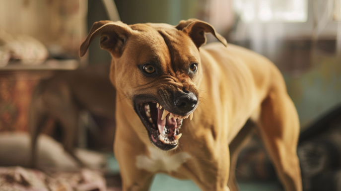 ¿Cómo calmar a un perro agresivo?