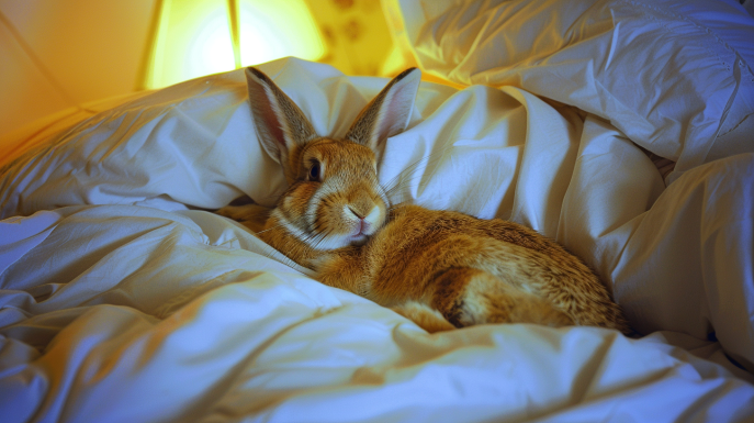 Dormir con un conejo en la cama: pros y contras