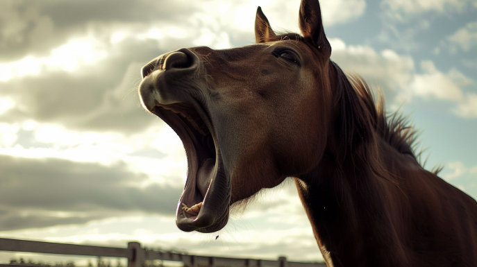 ¿Por qué bostezan los caballos?