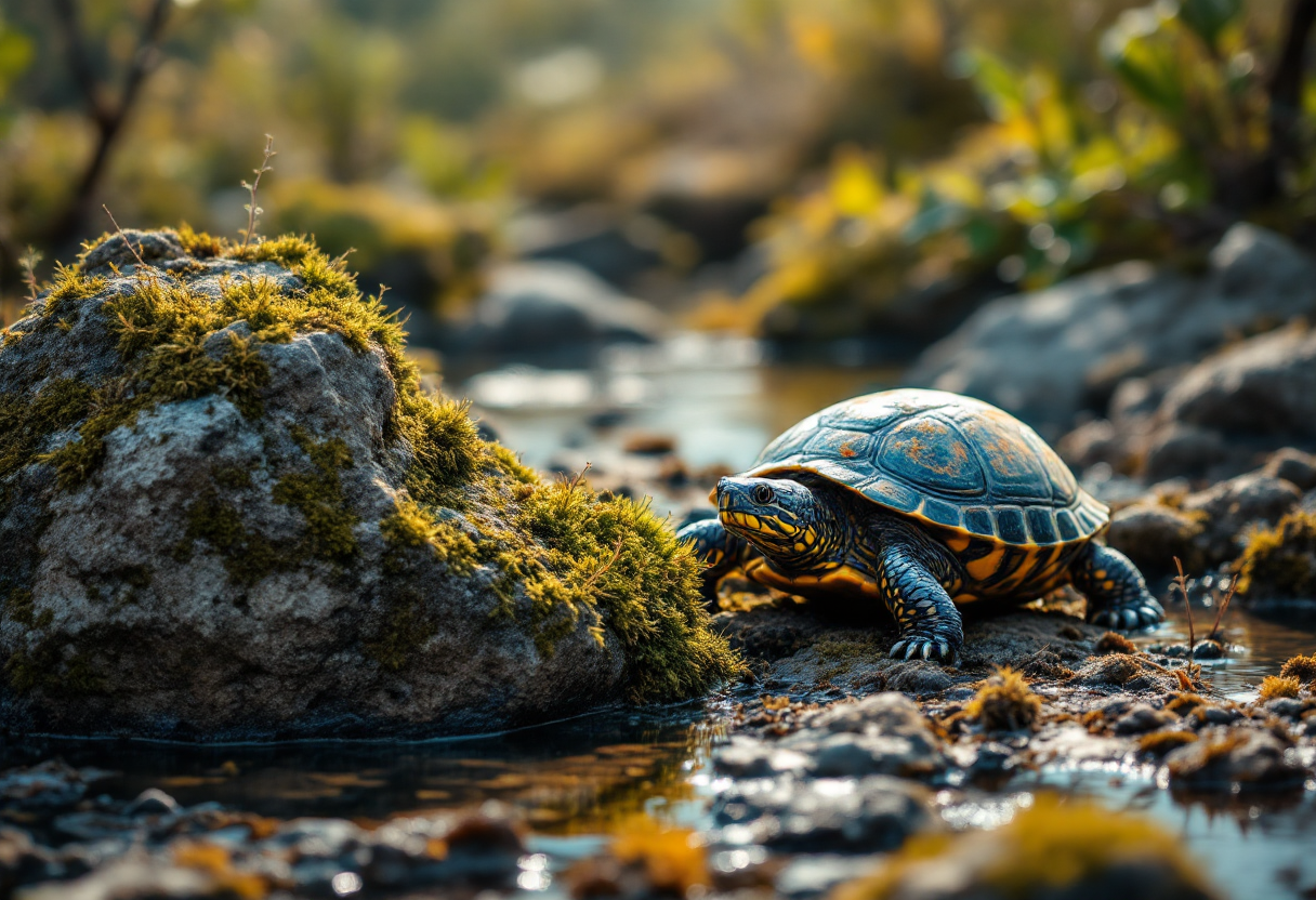 Tortuga de tierra en un entorno natural