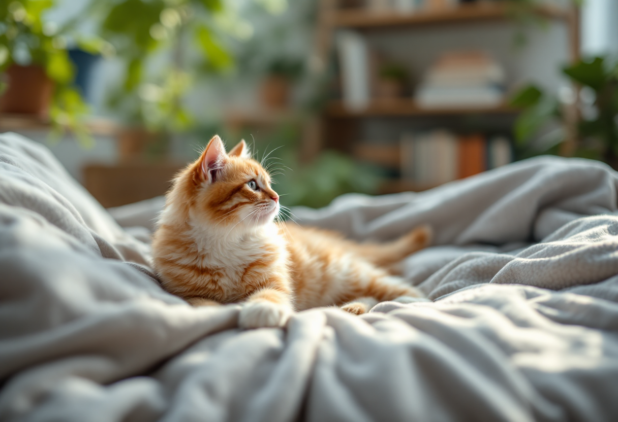 Gato con diferentes razas y factores de longevidad