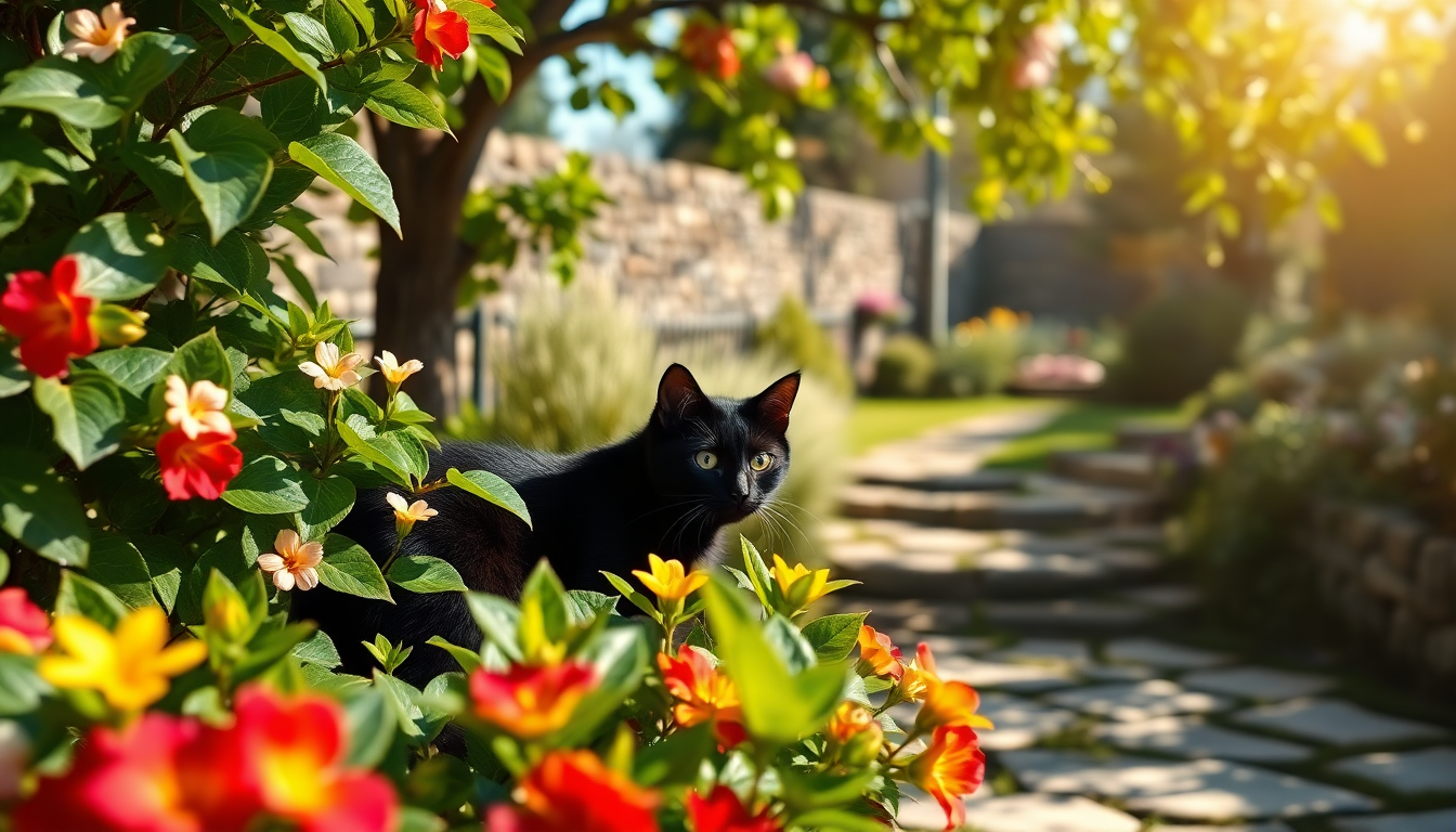 La conmovedora historia de una gata negra que encontró amor en un jardín