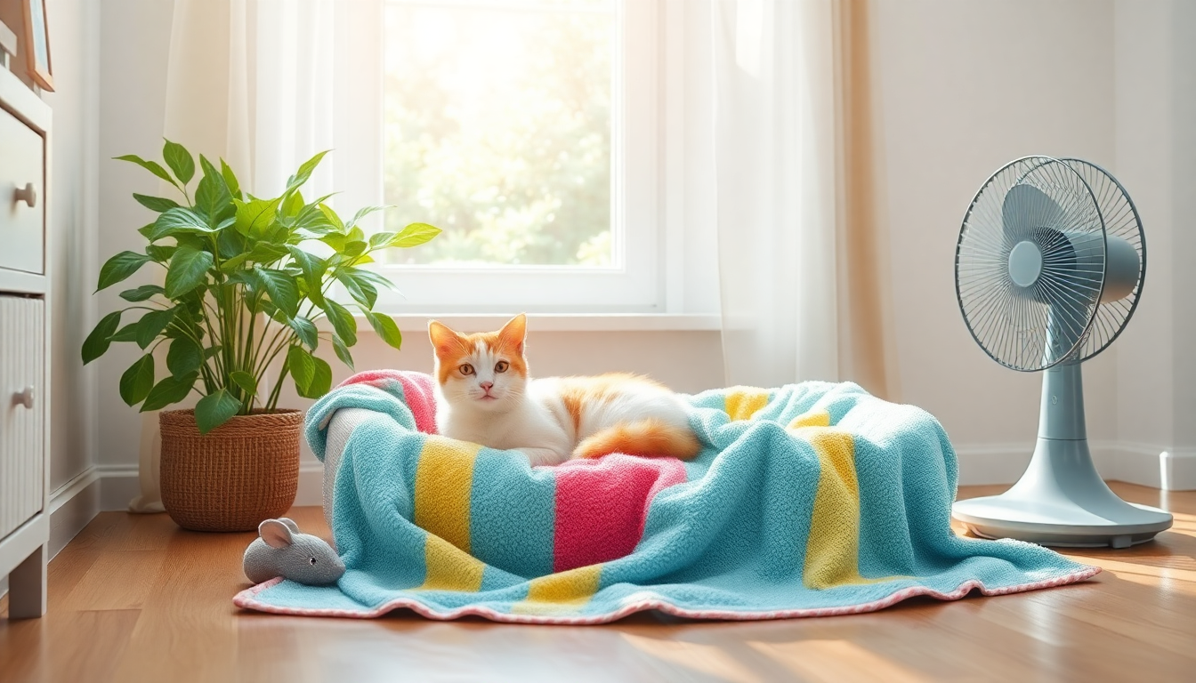 Mantener a tu gato fresco y cómodo en verano