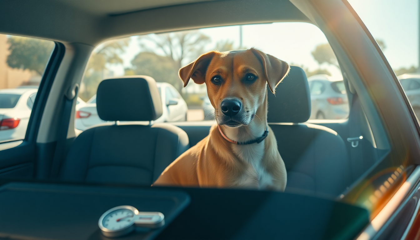 Peligros de dejar a un perro solo en el coche