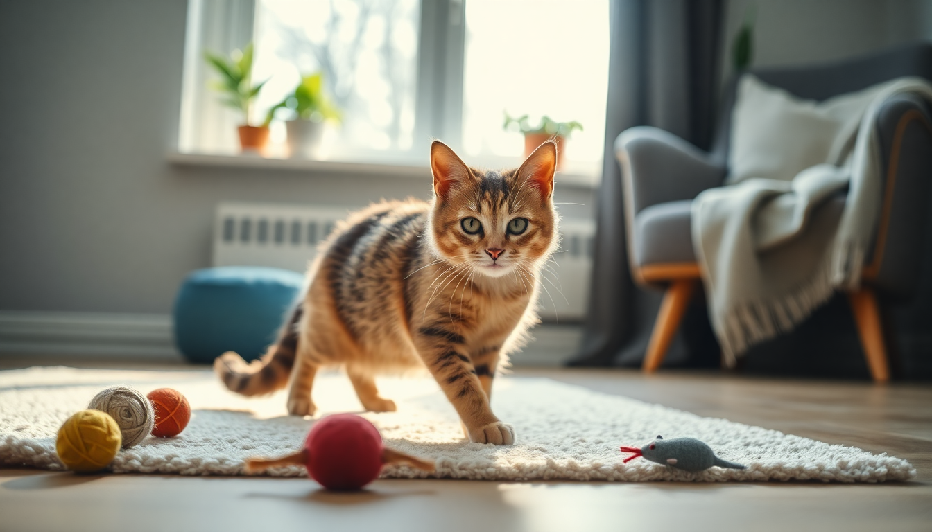 Estrategias para estimular a tu gato en los meses fríos