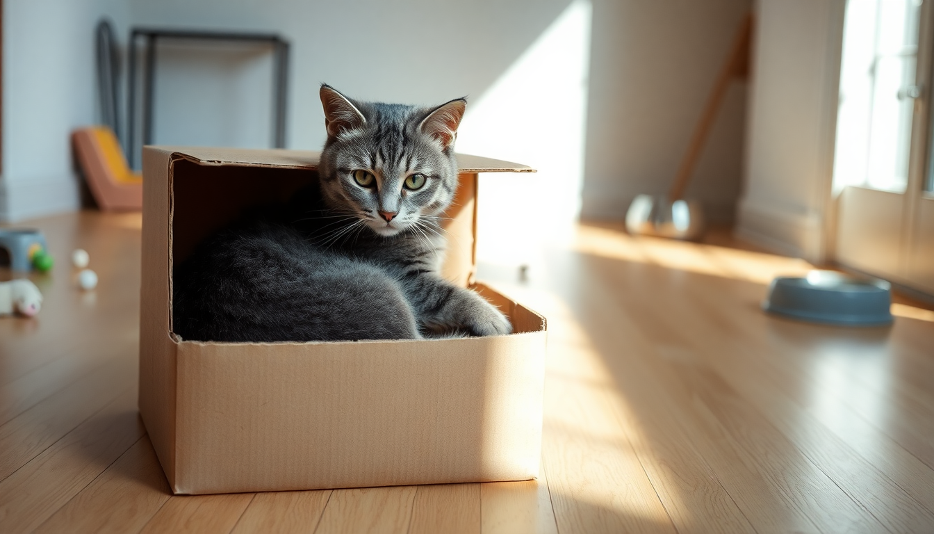 Las razones detrás de la fascinación de los gatos por las cajas
