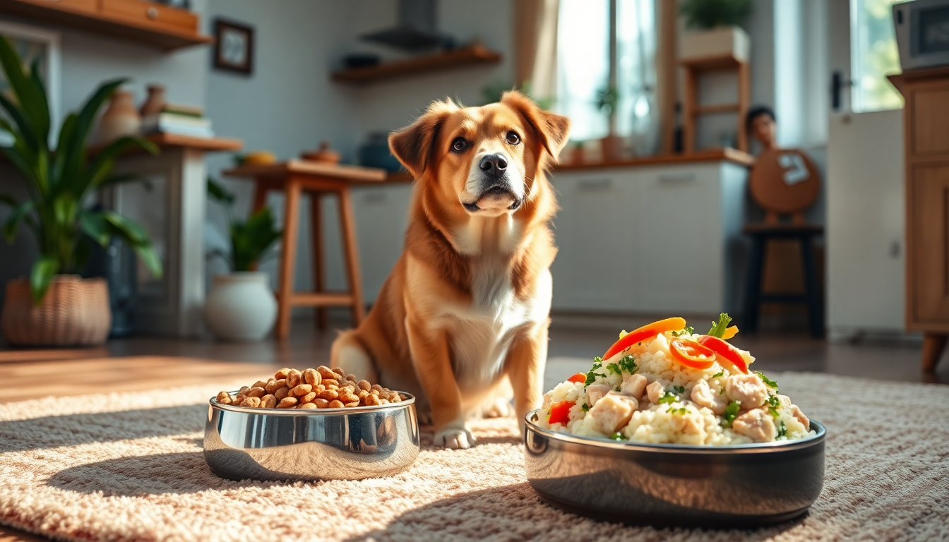 Decidiendo entre pienso y comida natural para perros