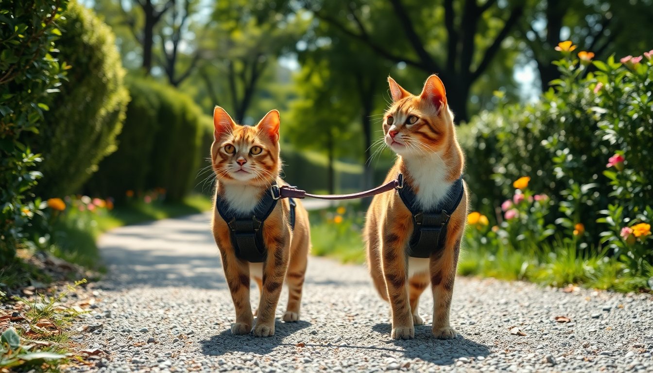 Guía para pasear a tu gato con arnés y correa