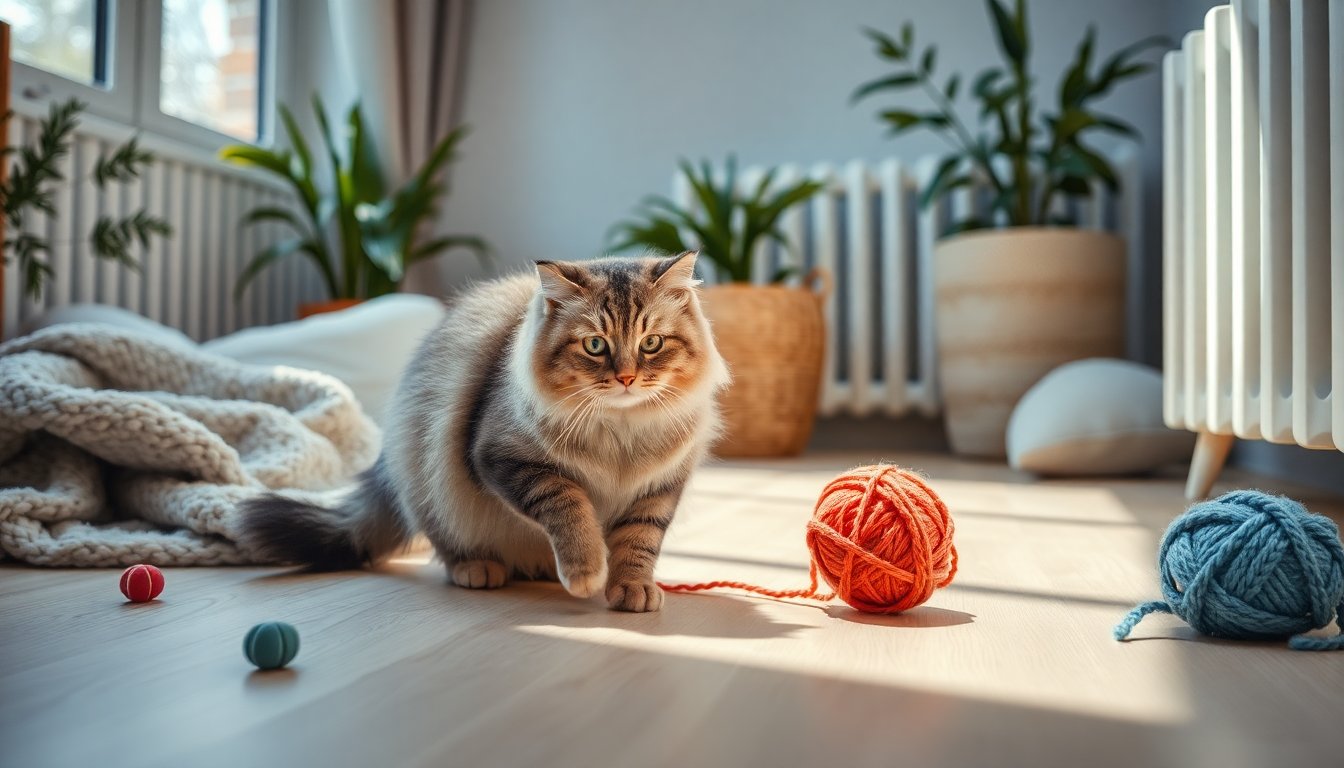 Consejos para mantener a tu gato en forma durante el invierno