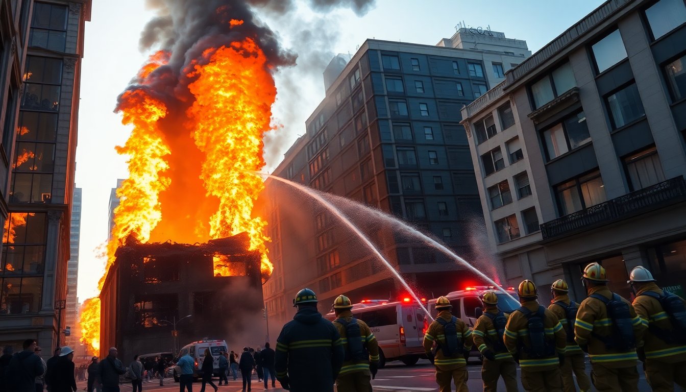Incendio en el centro de la ciudad deja varios heridos y pérdidas materiales
