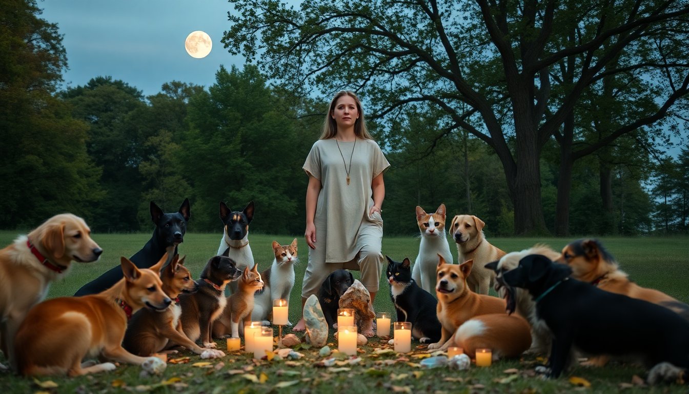 Rituales de sanación animal durante la luna nueva: Conexiones místicas y bienestar animal