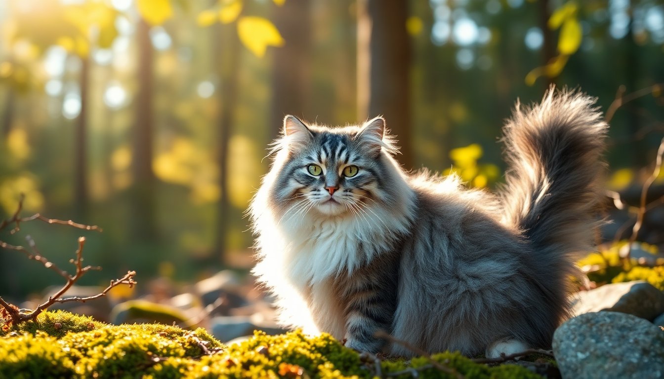 Descubre las maravillas del gato noruego de los bosques