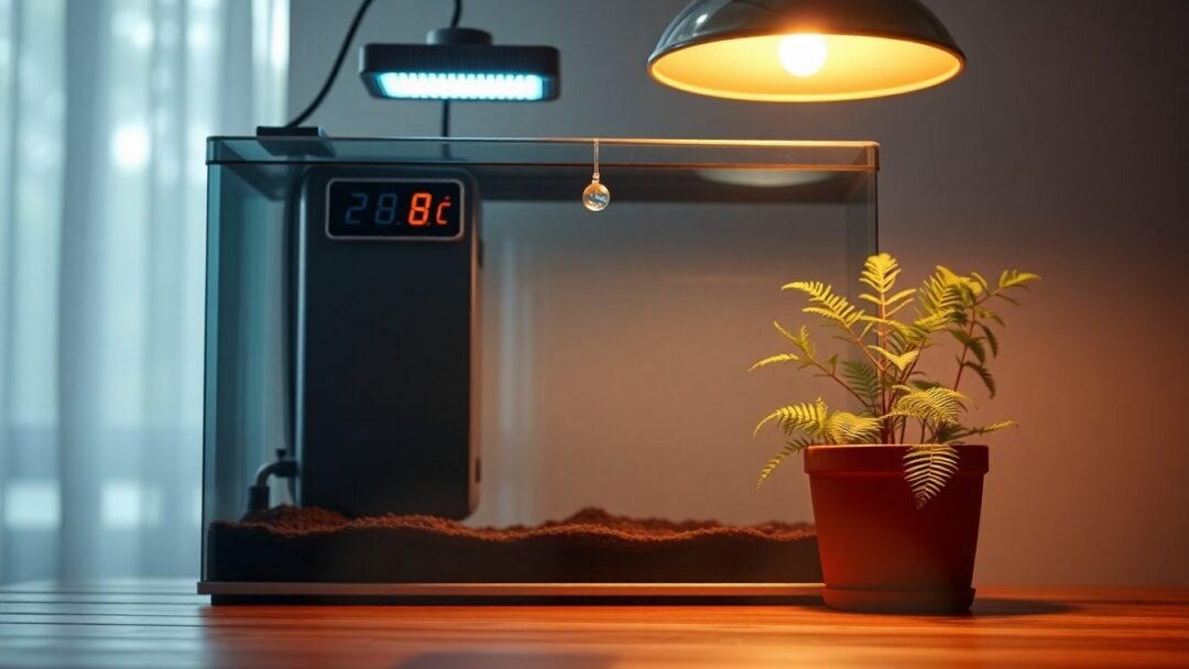 Guía práctica para optimizar la iluminación y temperatura en terrarios