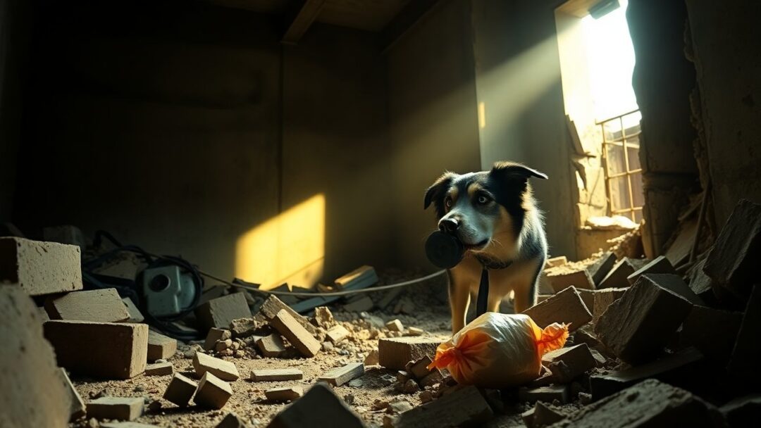 Tsunami, el border collie que rescata vidas en Venezuela tras los terremotos de 2026