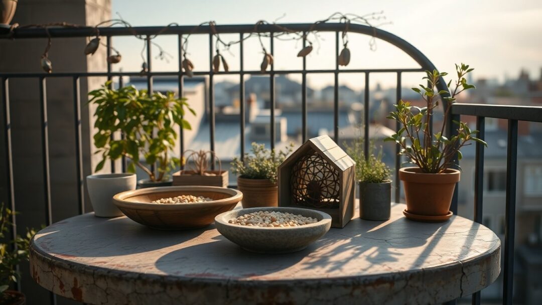 Diseño de espacios seguros para aves en balcones urbanos