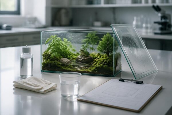 Protocolos esenciales para mantener terrarios de anfibios libres de enfermedades