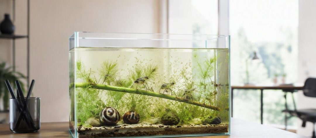 Caracoles, camarones y microfauna: claves para un acuario saludable