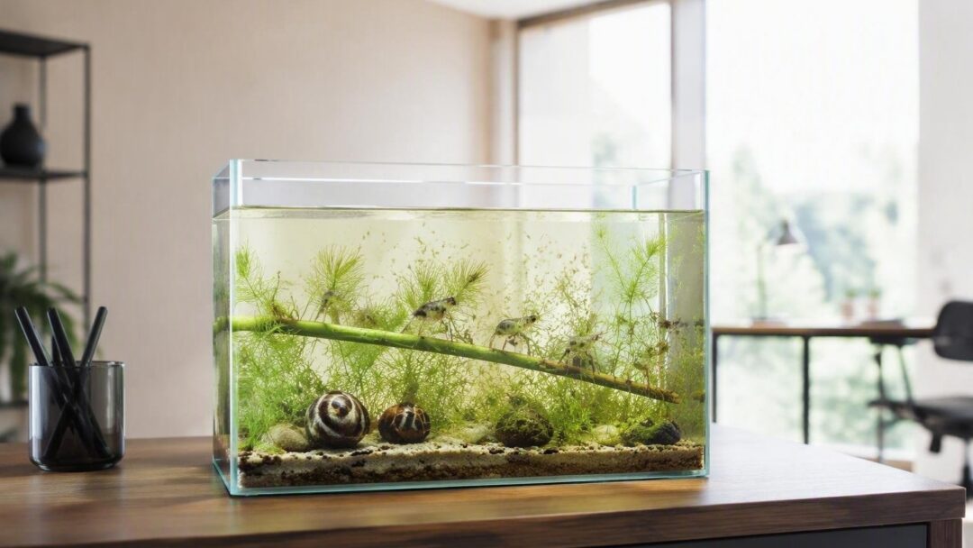 Caracoles, camarones y microfauna: claves para un acuario saludable
