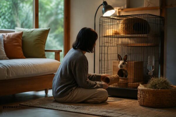 Cómo crear un espacio seguro para conejos y controlar su masticación