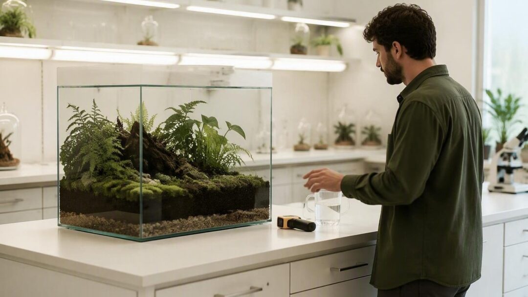 Cómo elegir sustratos y controlar el microclima en terrarios