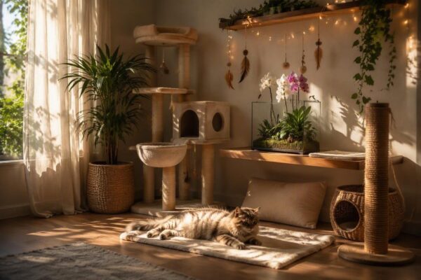 Guía completa para crear un espacio seguro y estimulante para gatos domésticos