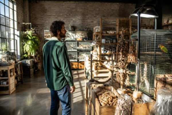 Accesorios para aves: forrajeo, perchas naturales e iluminación UVB